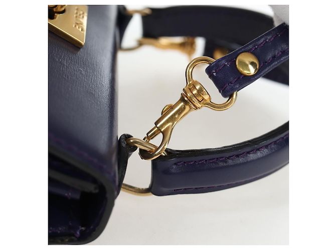 Céline Borsa CELINE in pelle 2way Viola Oro Auth 191842V D'oro Porpora - vista 11