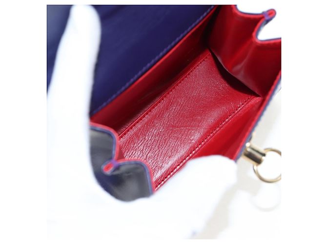 Céline Borsa CELINE in pelle 2way Viola Oro Auth 191842V D'oro Porpora - vista 19