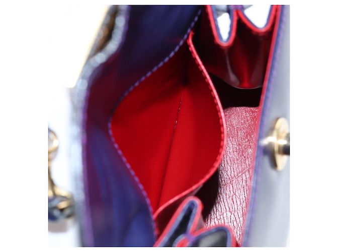 Céline Borsa CELINE in pelle 2way Viola Oro Auth 191842V D'oro Porpora - vista 22