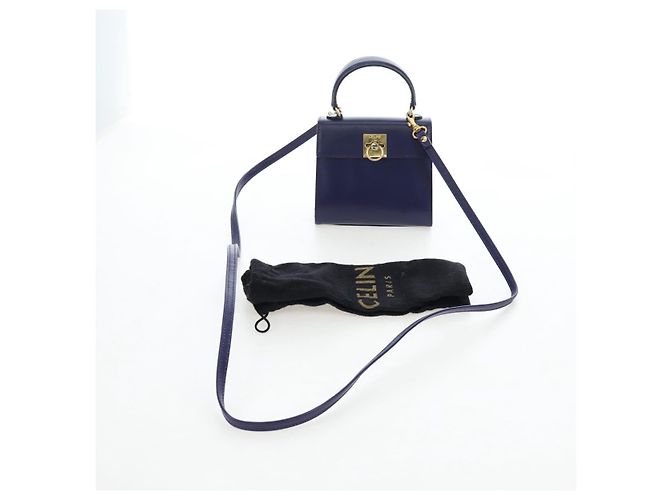 Céline Borsa CELINE in pelle 2way Viola Oro Auth 191842V D'oro Porpora - vista 25