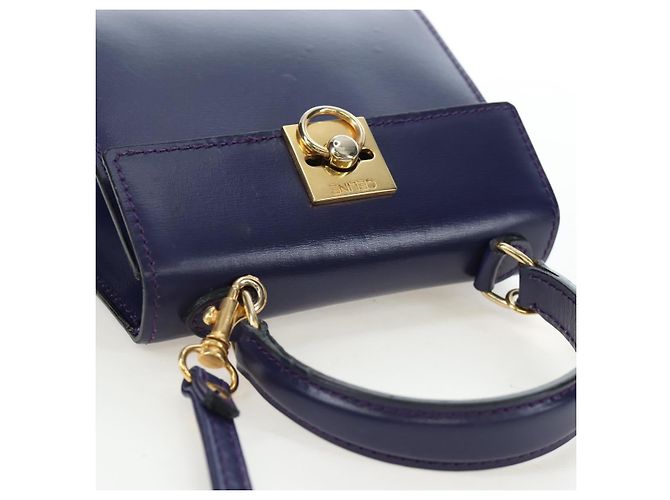 Céline Borsa CELINE in pelle 2way Viola Oro Auth 191842V D'oro Porpora - vista 6