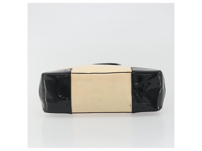 Borsa GUCCI Patent Beige Black 002 1103 Auth ep15459 Nero - vista 10