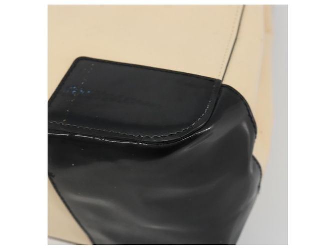 Borsa GUCCI Patent Beige Black 002 1103 Auth ep15459 Nero - vista 13