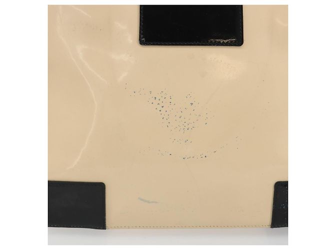 Borsa GUCCI Patent Beige Black 002 1103 Auth ep15459 Nero - vista 4