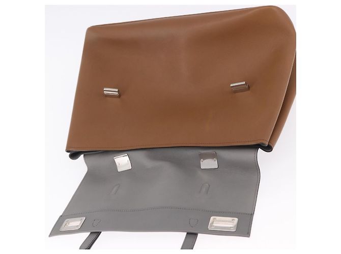 PRADA Handtasche aus Leder 2way Braun Silber Auth ka5368V - Ansicht 10