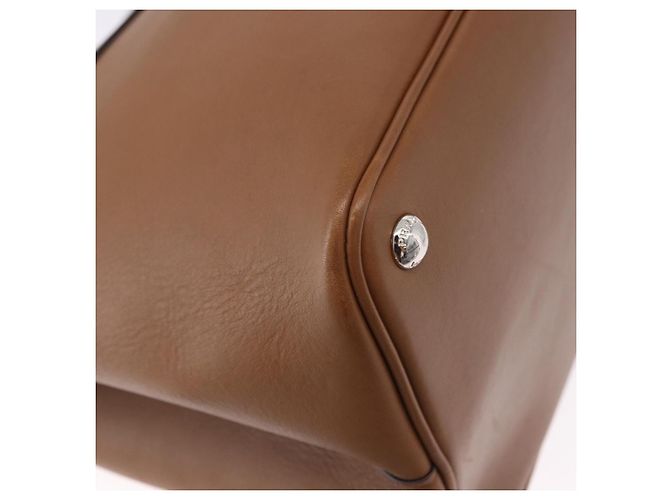 PRADA Handtasche aus Leder 2way Braun Silber Auth ka5368V - Ansicht 17