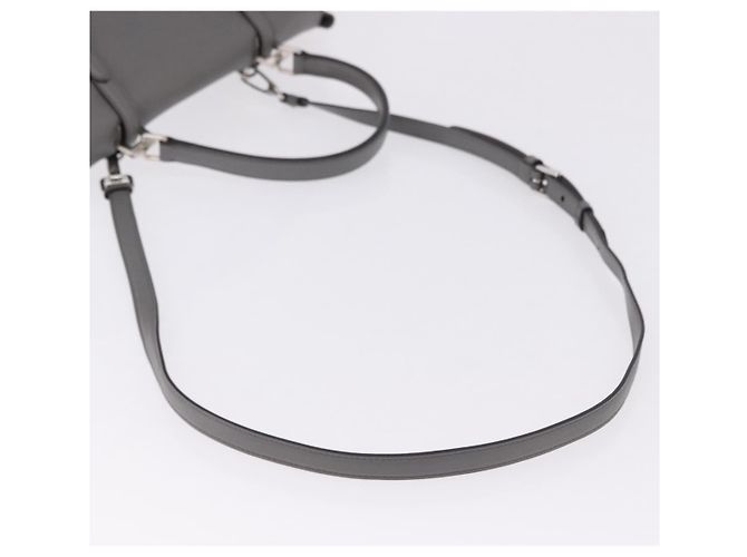 PRADA Handtasche aus Leder 2way Braun Silber Auth ka5368V - Ansicht 8