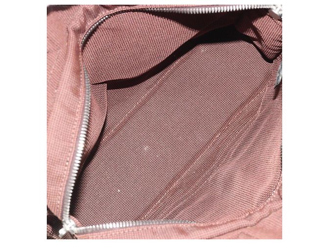 Hermès HERMES Her Line PM Handtasche aus Canvas Braun Silber Authentisch 192649A - Ansicht 16