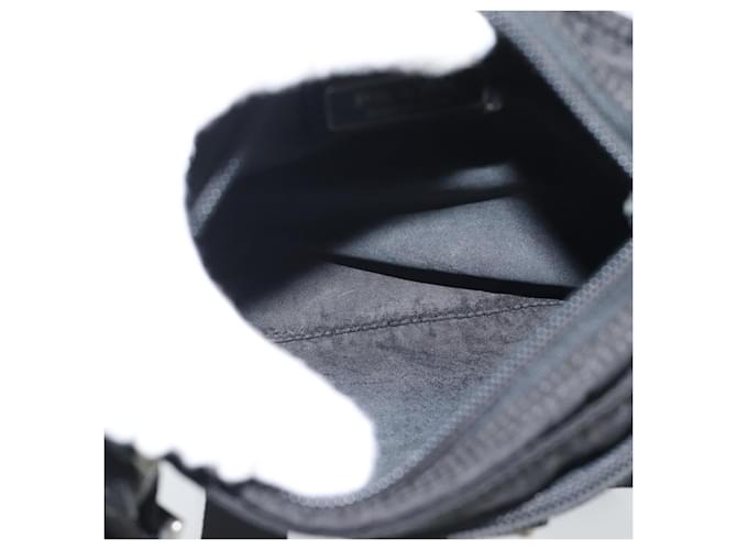 Borsa a tracolla PRADA Nylon Nero Argento Auth hk4000A - vista 18