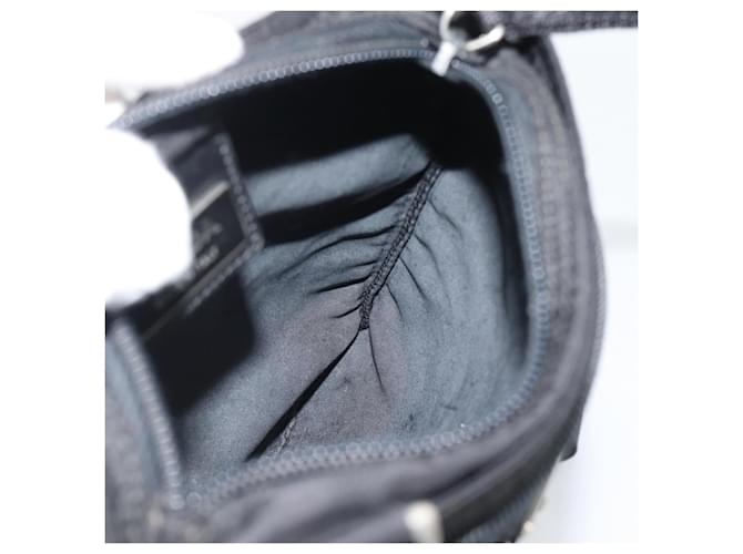 Borsa a tracolla PRADA Nylon Nero Argento Auth hk4000A - vista 19