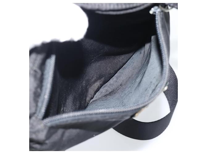 Borsa a tracolla PRADA Nylon Nero Argento Auth hk4000A - vista 21