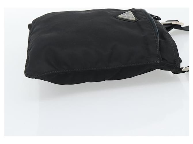 Borsa a tracolla PRADA Nylon Nero Argento Auth hk4000A - vista 5