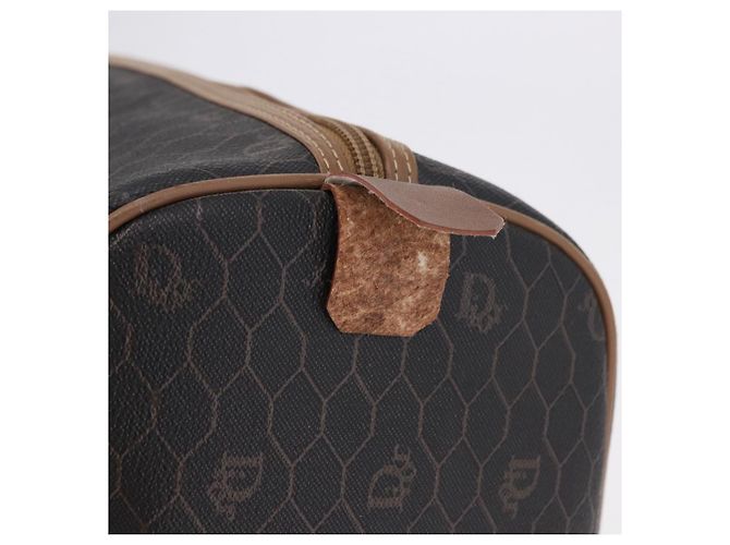 Borsa Boston Christian Dior in Tela Honeycomb PVC Nero Oro Auth 193070 - vista 16