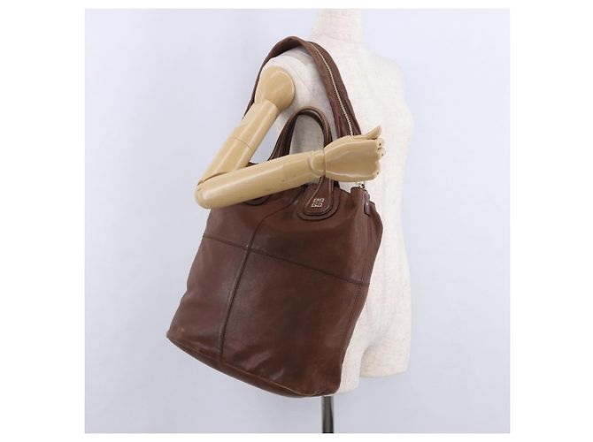 Borsa GIVENCHY in pelle 2way Marrone Tonalità Oro ka5437 - vista 24
