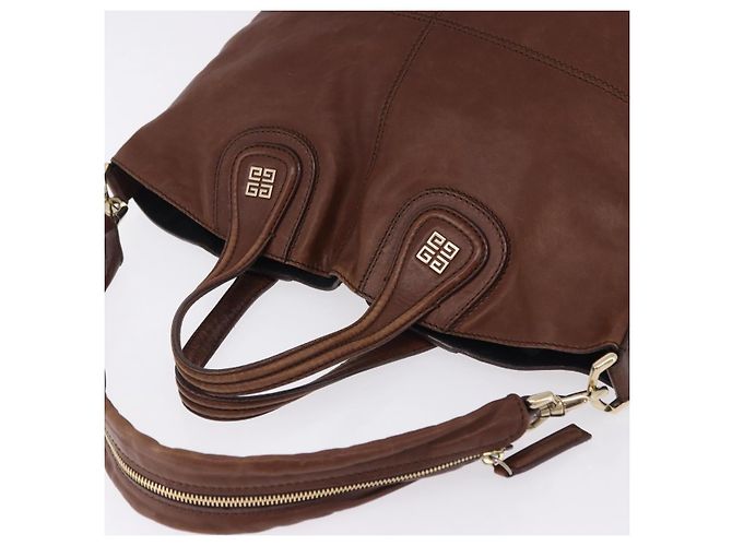 Borsa GIVENCHY in pelle 2way Marrone Tonalità Oro ka5437 - vista 6