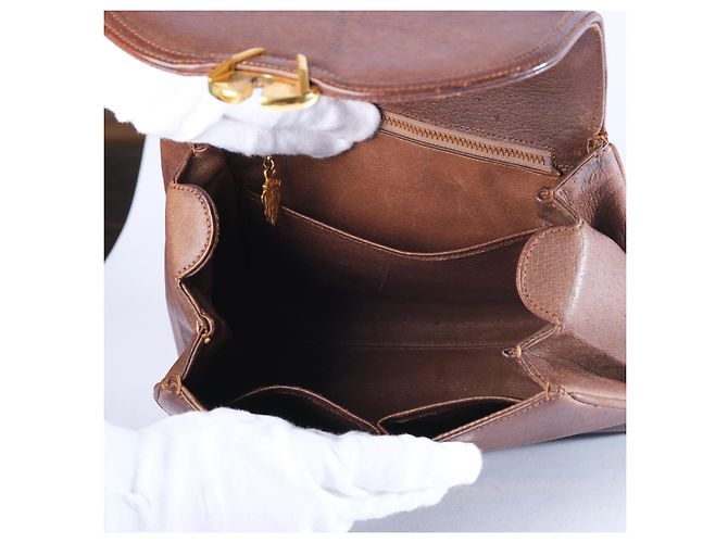 Bamboo Bolsa Gucci de couro com alça de bambu Marrom - vista 10