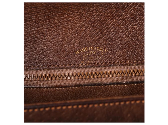 Bamboo Bolsa Gucci de couro com alça de bambu Marrom - vista 8