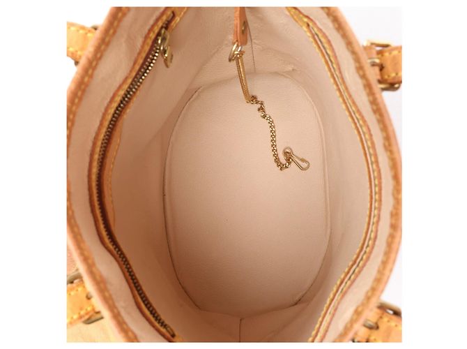 Borsa a tracolla Louis Vuitton Bucket PM Monogram Canvas Marrone M42238 Beige - vista 10