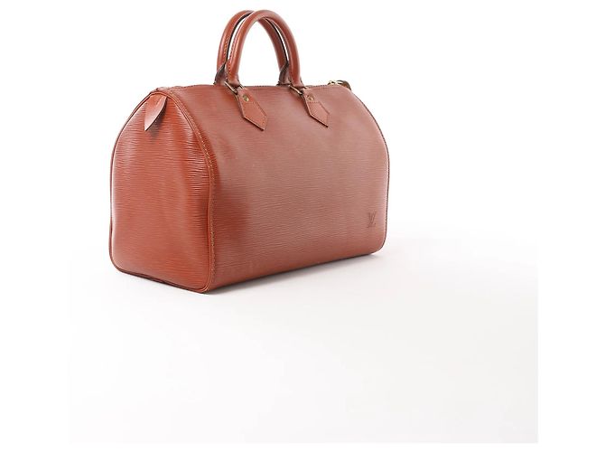 Borsa Louis Vuitton Speedy 30 in pelle Epi marrone M43003 - vista 2