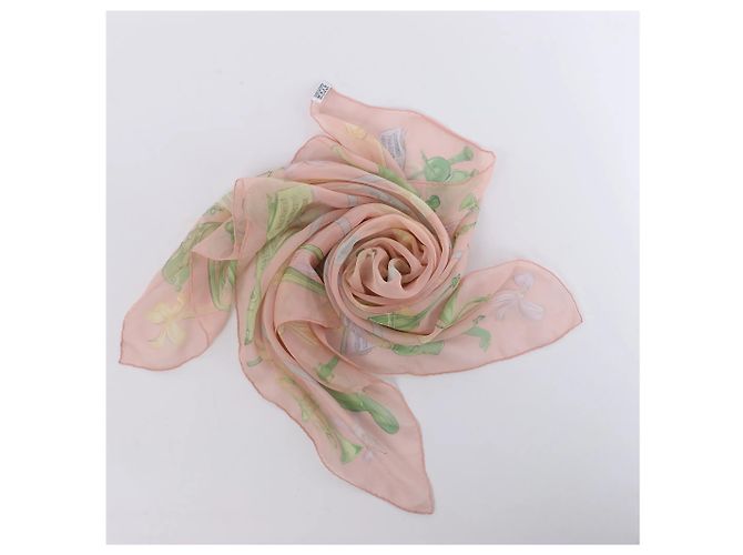 Carré 90 Hermès "La Dance ballet" in seta rosa - vista 11