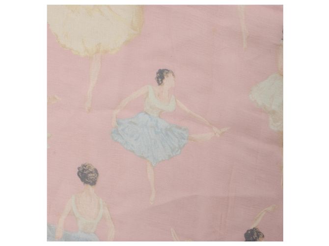 Carré 90 Hermès "La Dance ballet" in seta rosa - vista 16