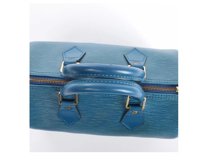 Borsa Louis Vuitton Speedy 25 Epi Leather Blu M43015 - vista 2