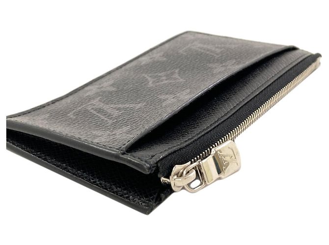 Louis Vuitton Monogram Eclipse Coin Case Black - view 11