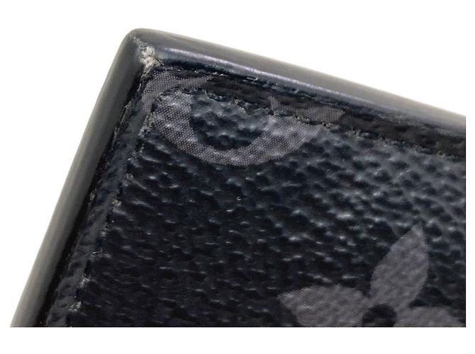 Louis Vuitton Monogram Eclipse Coin Case Black - view 12