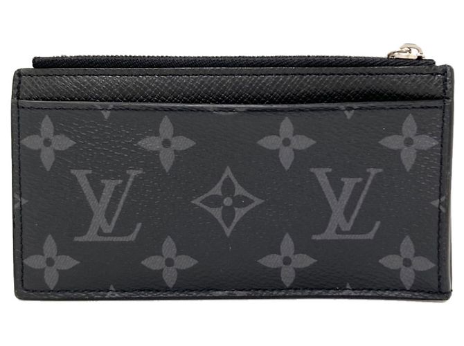 Louis Vuitton Monogram Eclipse Coin Case Black - view 2
