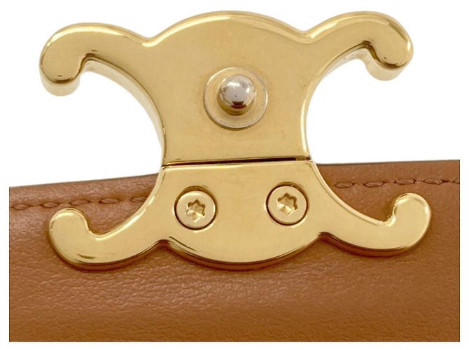 Céline Celine Small Flap Wallet Triomphe in Braun PVC - Ansicht 17