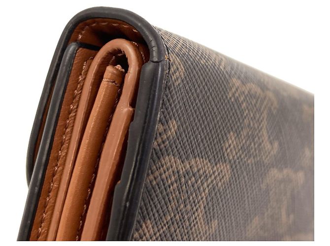 Céline Celine Small Flap Wallet Triomphe in Braun PVC - Ansicht 18