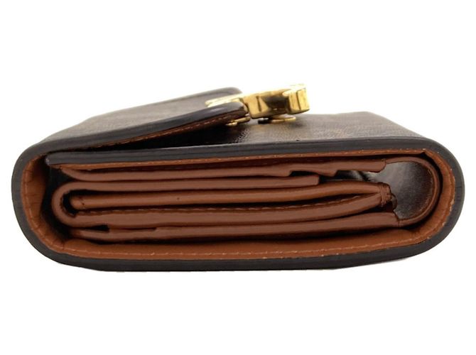 Céline Celine Small Flap Wallet Triomphe in Braun PVC - Ansicht 3