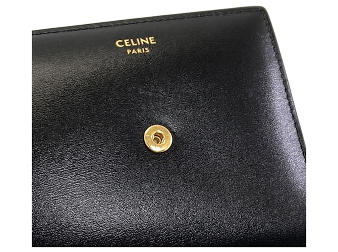 Céline Celine Small Flap Wallet Triomphe Schwarz - Ansicht 11