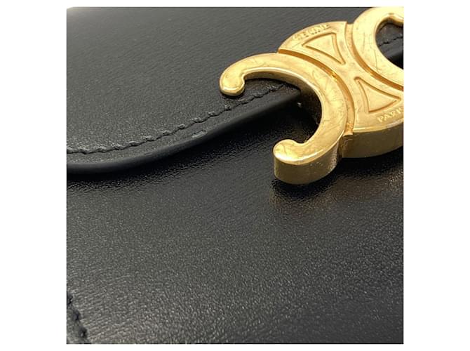 Céline Celine Small Flap Wallet Triomphe Schwarz - Ansicht 12