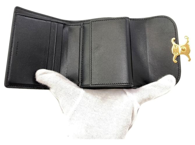 Céline Celine Small Flap Wallet Triomphe Schwarz - Ansicht 5