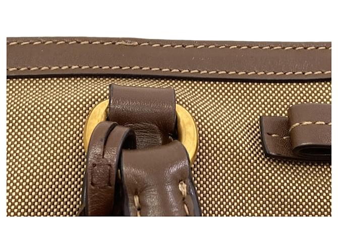Borsa Tote Prada Fiocco Logo Marrone - vista 10