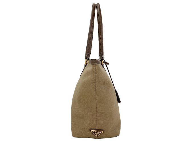 Borsa Tote Prada Fiocco Logo Marrone - vista 3