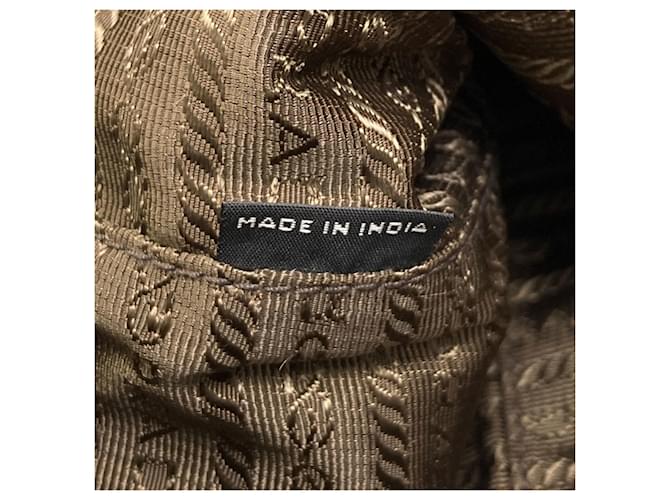 Borsa Tote Prada Fiocco Logo Marrone - vista 7