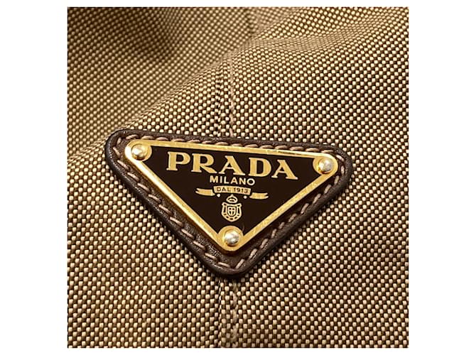 Borsa Tote Prada Fiocco Logo Marrone - vista 8