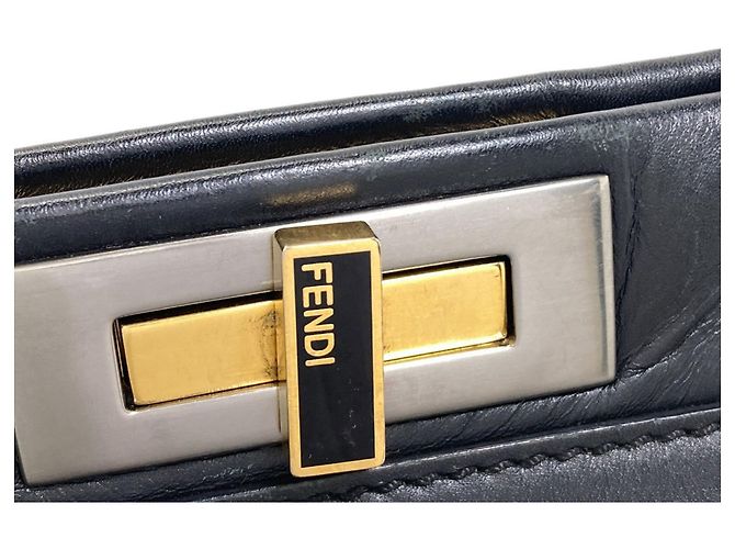 Borsa 2-Way Fendi Peekaboo Nero - vista 13
