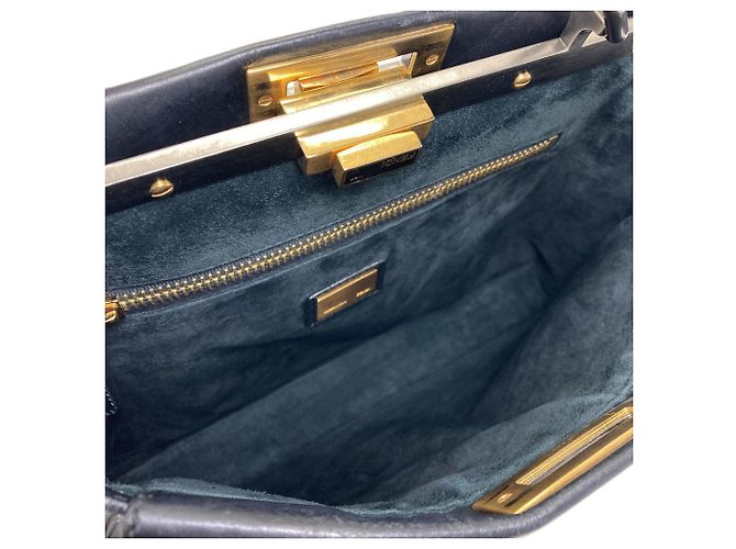 Borsa 2-Way Fendi Peekaboo Nero - vista 5