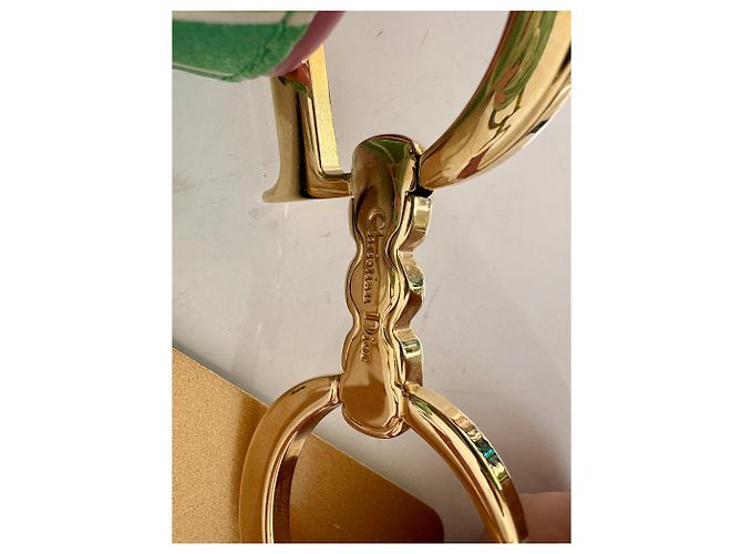 Christian Dior Borsa Saddle 2003 Stampa Floreale e Koi Rosa D'oro Verde - vista 11