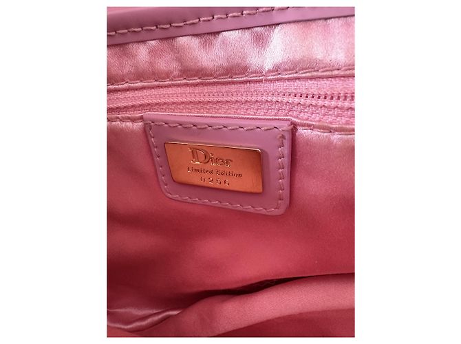 Christian Dior Borsa Saddle 2003 Stampa Floreale e Koi Rosa D'oro Verde - vista 13