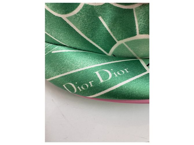Christian Dior Borsa Saddle 2003 Stampa Floreale e Koi Rosa D'oro Verde - vista 5