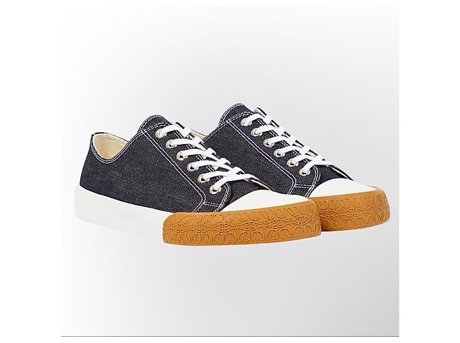Sneakers Loewe denim blu navy Bianco - vista 11