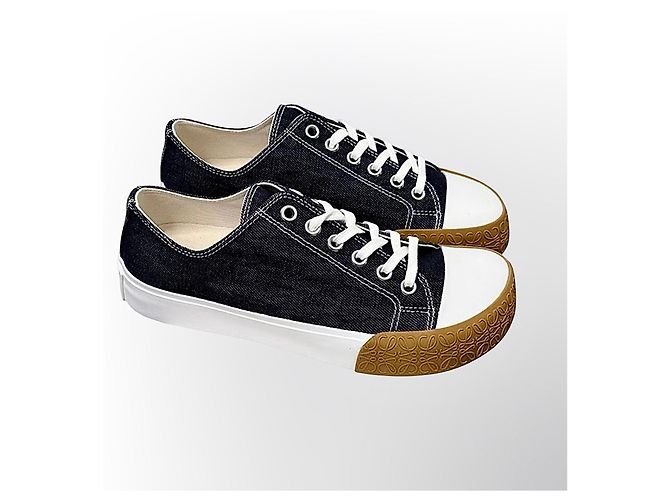 Sneakers Loewe denim blu navy Bianco - vista 3