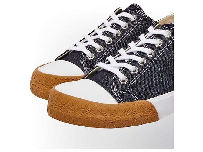 Sneakers Loewe denim blu navy Bianco - vista 5