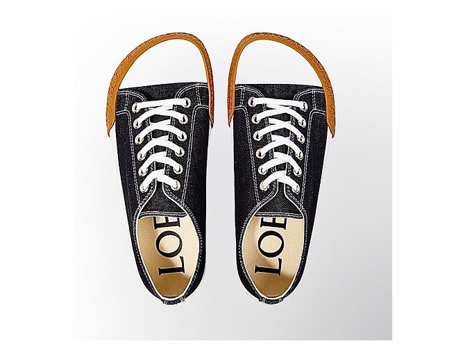 Sneakers Loewe denim blu navy Bianco - vista 7