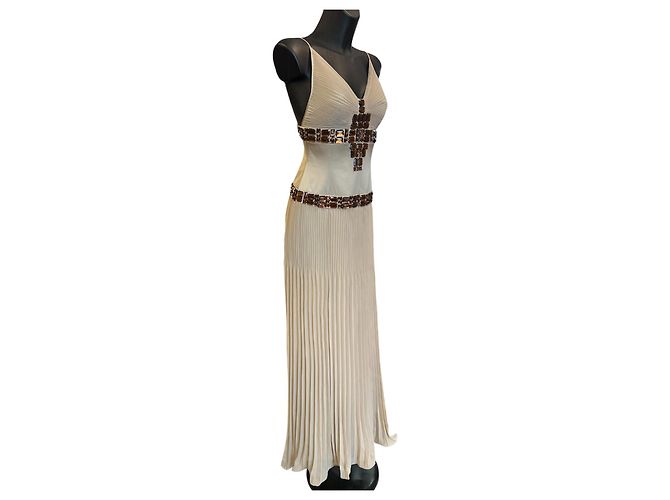 Abito in seta beige Just Cavalli - vista 3