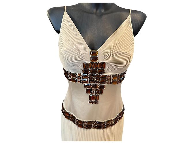 Abito in seta beige Just Cavalli - vista 4